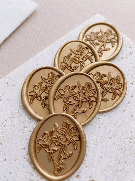 Lily Oval Wax Stamp