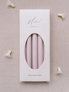 a box of 5 dusty nude sealing wax sticks_front angle