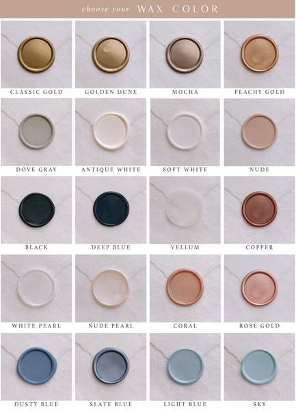 Wax seal color options