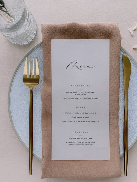 Vellum menu on plate table setting_full front angle